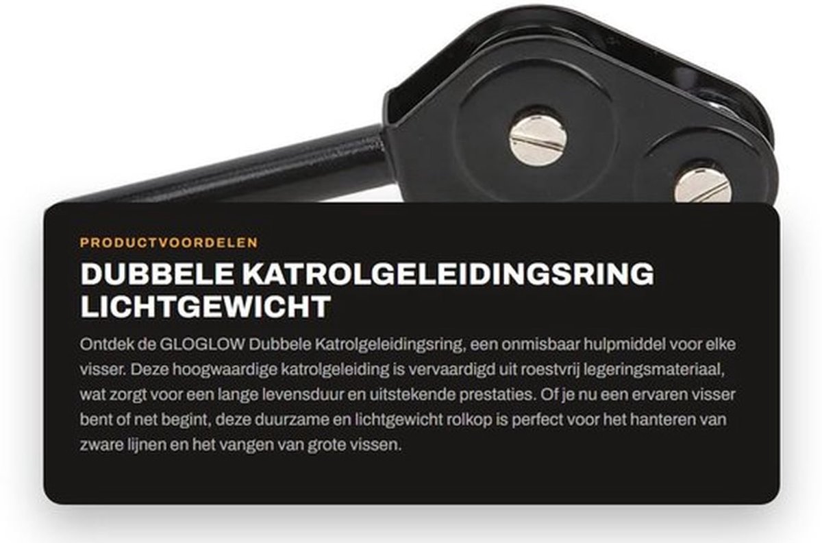 Dubbele Katrol Geleidingsring - Lichtgewicht - Roestvrij - Duurzaam - Hoogwaardig Legeringsmateriaal - Eenvoudig Ontwerp - Visrol