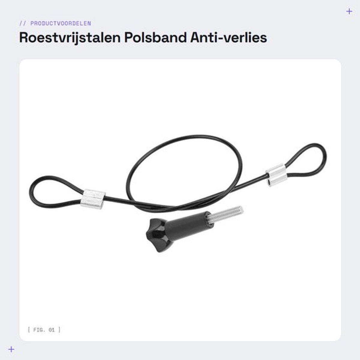Cameraveiligheidsriem - Roestvrijstalen Polsband - Lichtgewicht - Duurzaam - Veilige Bescherming - Compatibel met Camera's - Camera Strap