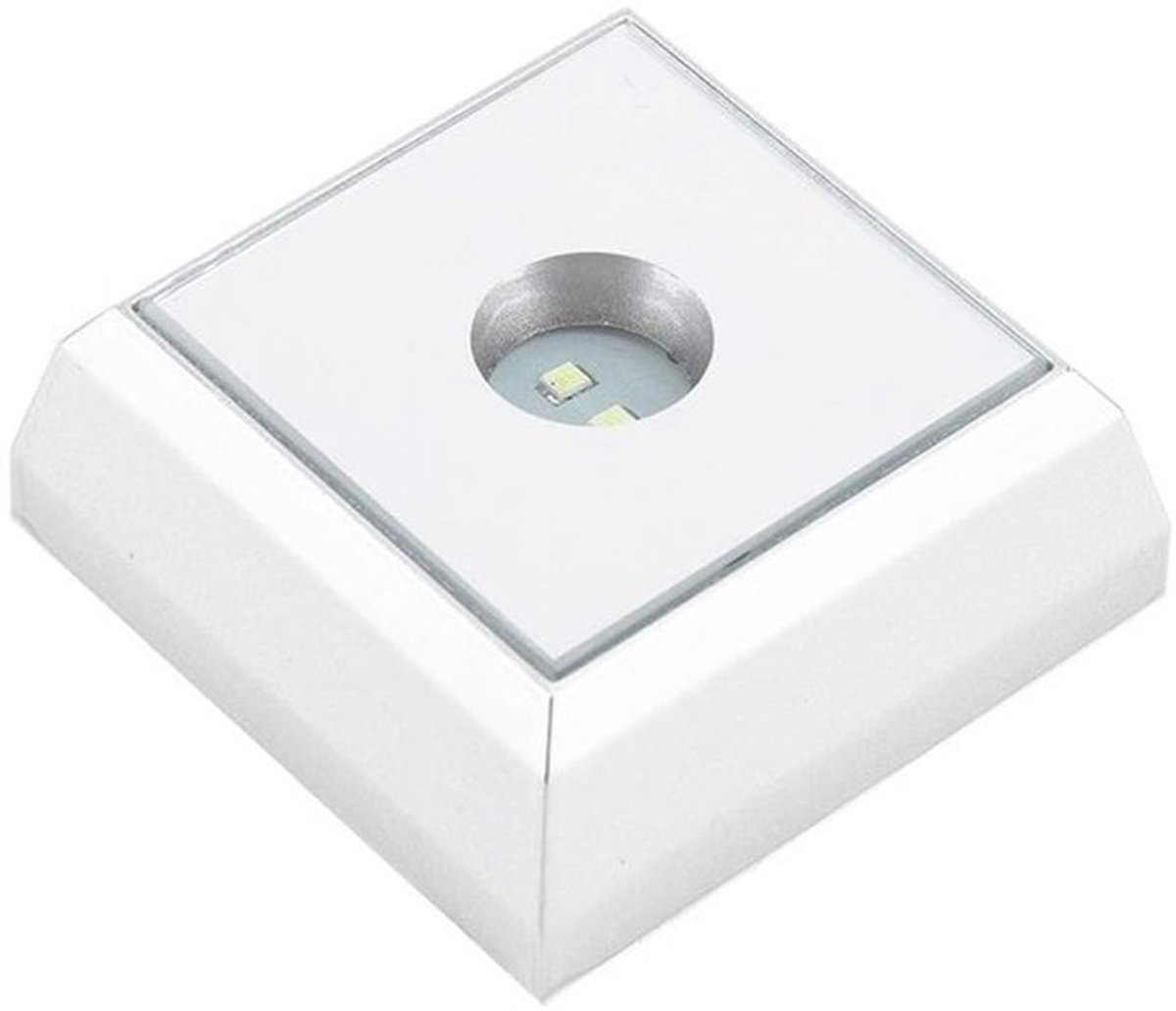 Led-displaybasis met zilveren basis - Display standaard - Acryl standaard - Kleurrijke verlichting - Duurzaam kunststof - Lange levensduur - Displaystand