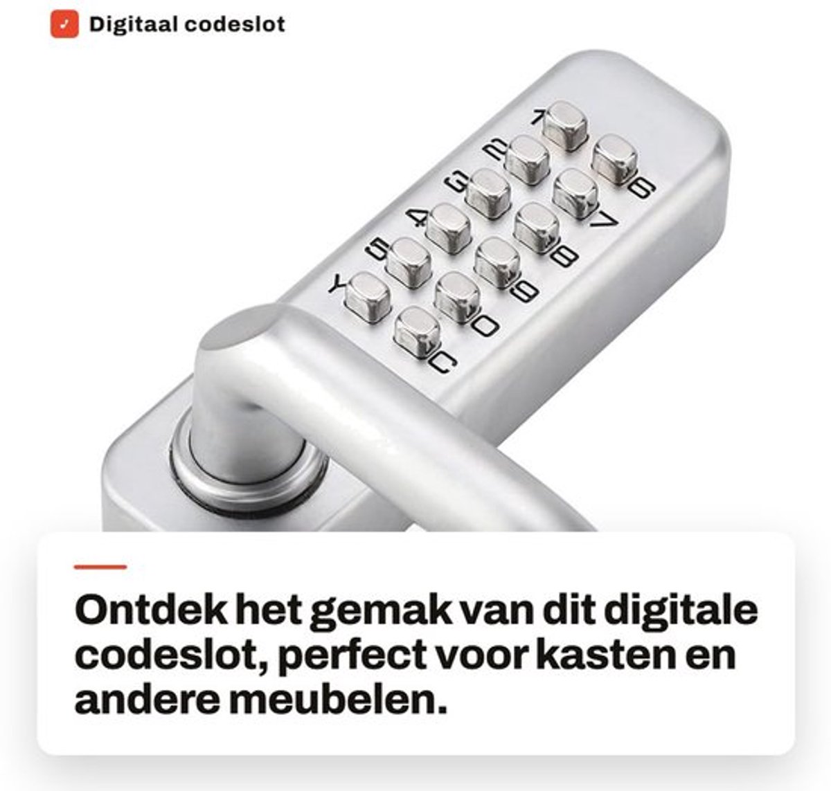 Codeslot - Digitale Deurslot met 1-11 Cijferige Combinaties - Sleutellosslot - Insteekvergrendeling - Eenvoudig te Installeren - Inclusief Schroevenpakket - Digitale Slot