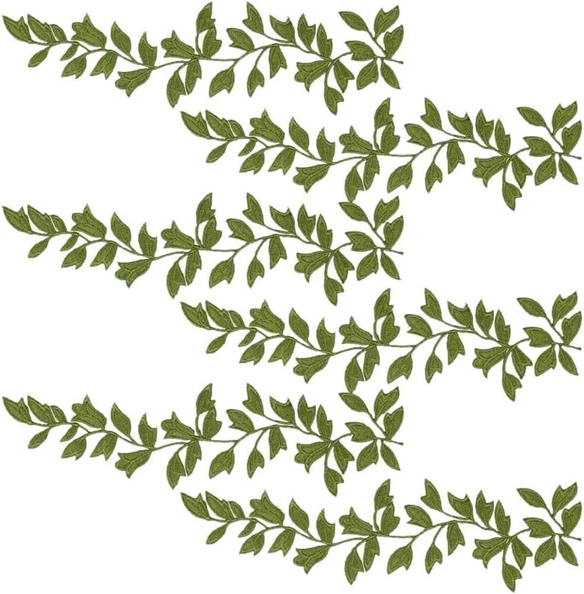 6 Pcs Gehaakte Bladeren en Kruidige Vines Patches voor DIY Kostuums en Decoraties, Geborduurde Applicaties met Sequins en Versieringen