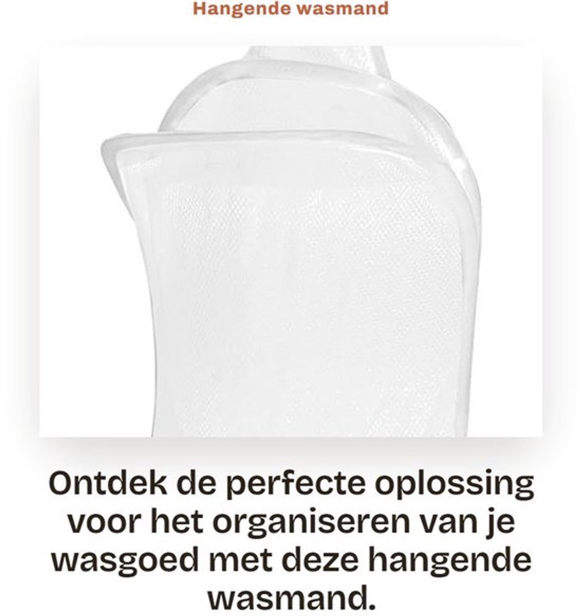 Wasmand Hangend - Opvouwbare Wasmand - Polyester - Lichtgewicht - Handgrepen - Ademend Mesh - Wascontainer