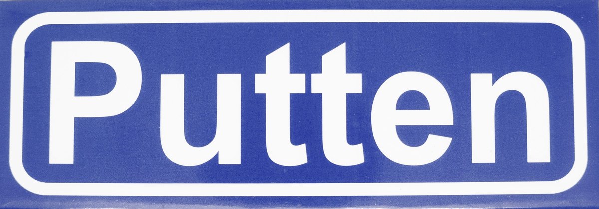 Souv© - koelkast magneet - plaatsnaam bord - kombord - souvenir - koelkastmagneetje - relatiegeschenk Putten
