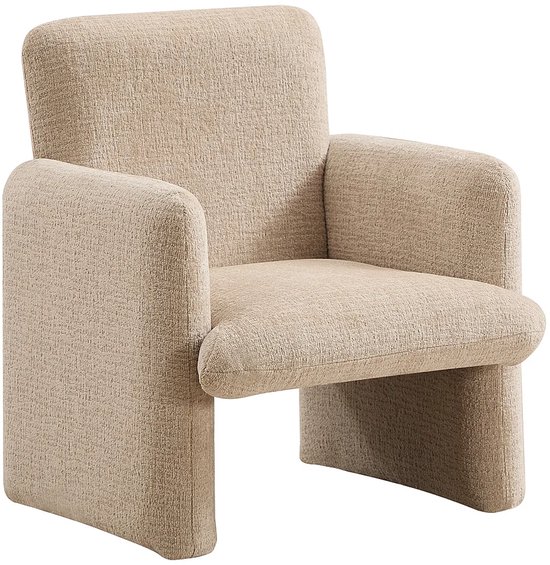 Vente-unique MESUTO beige chenille stof kinderfauteuil — afbeelding 3