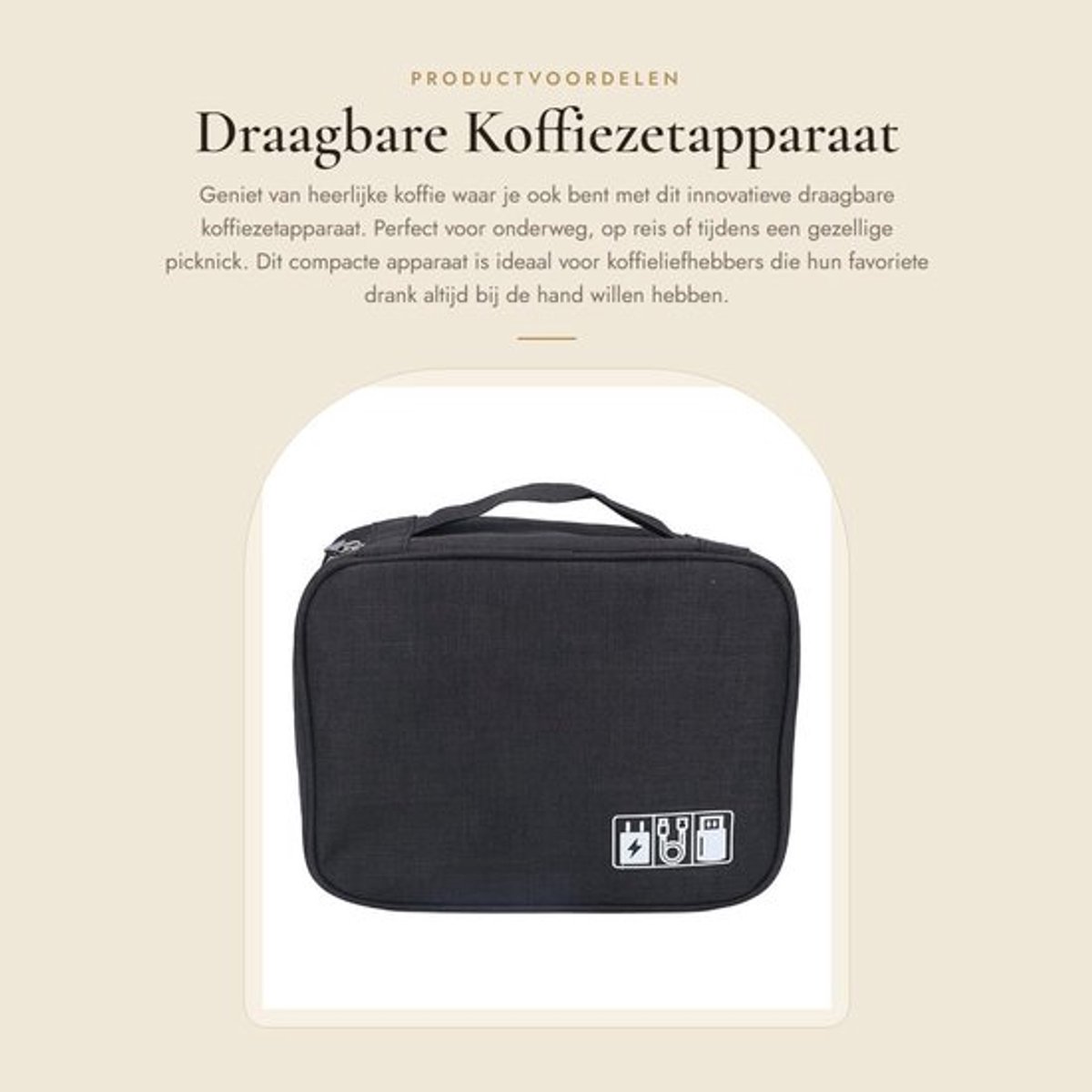 Koffiezetapparaat Draagbare Opbergtas - Multifunctionele Handheld Reistas - Voor Buiten - Bescherming - Efficiënt en Gebruiksvriendelijk - Koffie Tas