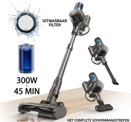 Steelstofzuiger TD1-C Draadloze Stofzuiger met Anti-Klit - steelstofzuiger - €126,74