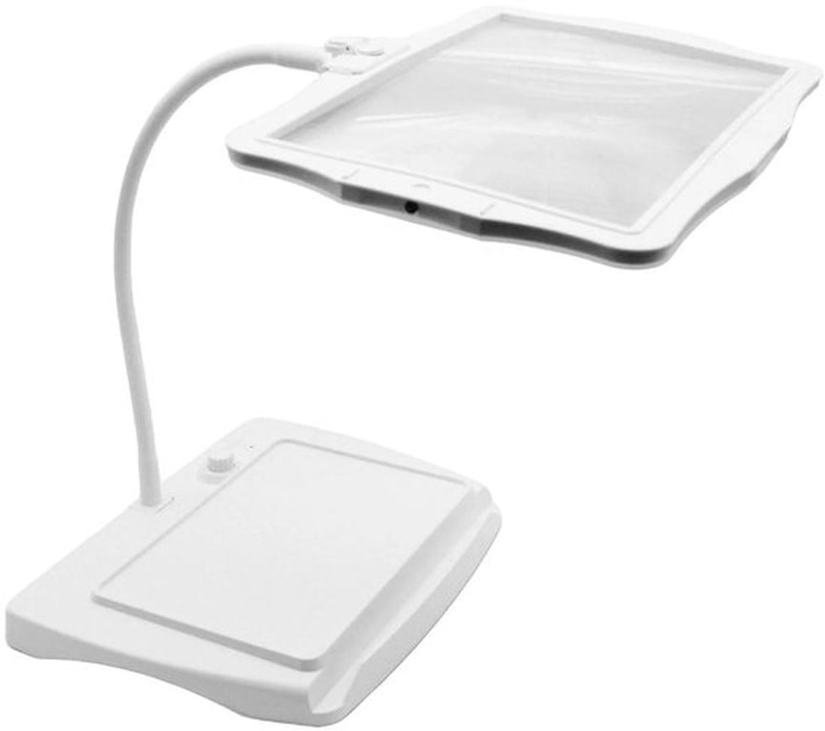 Bureau-vergrootglas met 3x vergroting en LED-verlichting, 48 LED-parels, USB-opladen, 1200mAh-batterij, geschikt voor lezen, naaien, knutselen en tekenen.