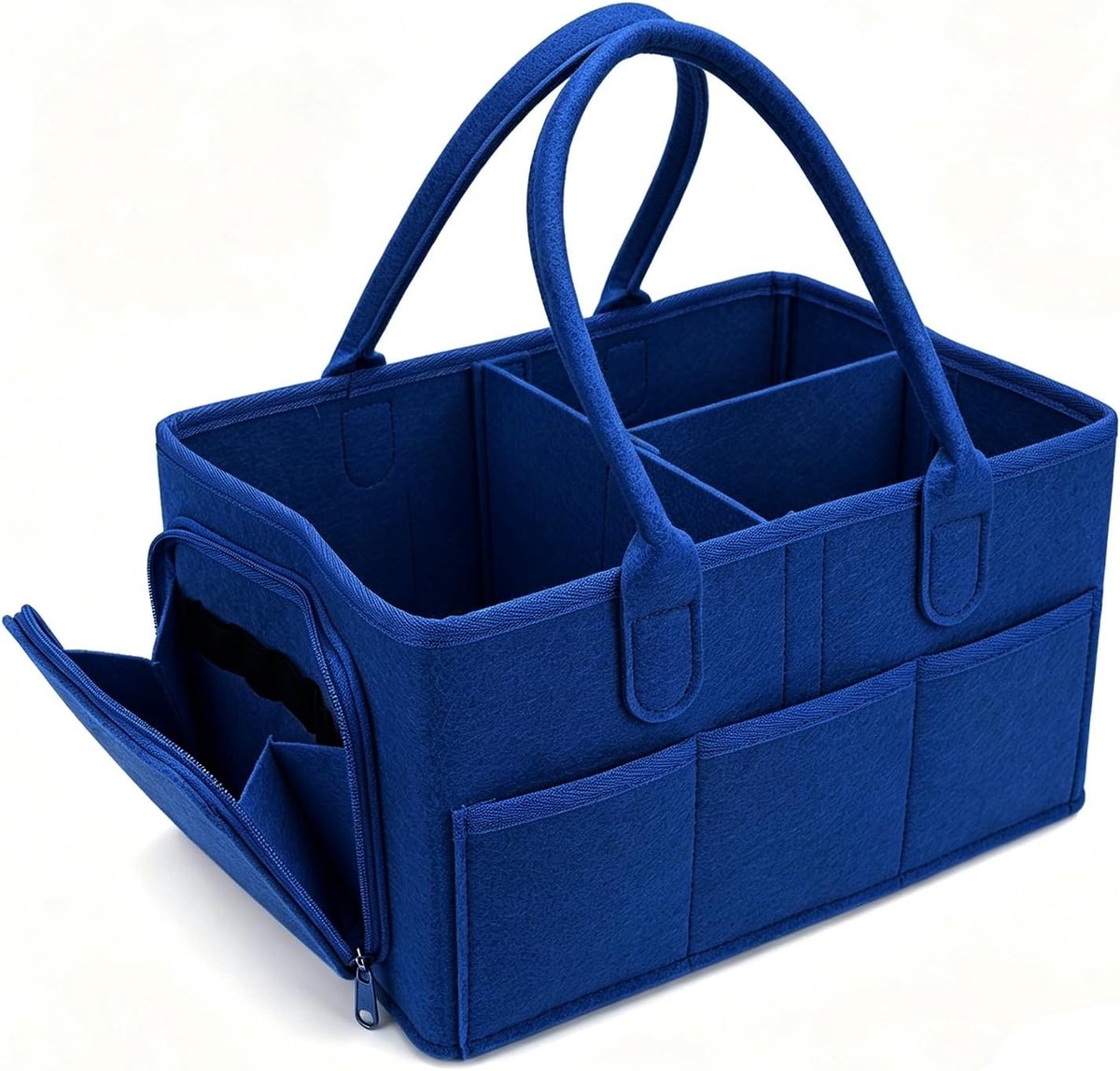 EYERIYO Luiertafelorganizer, 33 x 23 x 18 cm, zwarte vilten tas, luiertas, organizer, draagbare luiertas - ShopVlot