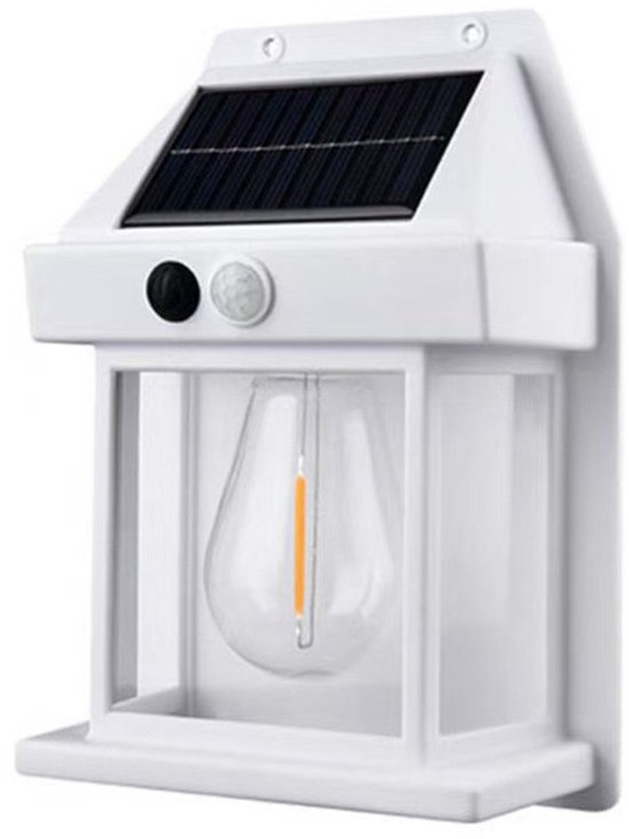 2 zonne-energie wandlampen, buiten zonne-energie wandlamp, waterdicht, patio lamp, sensor 
