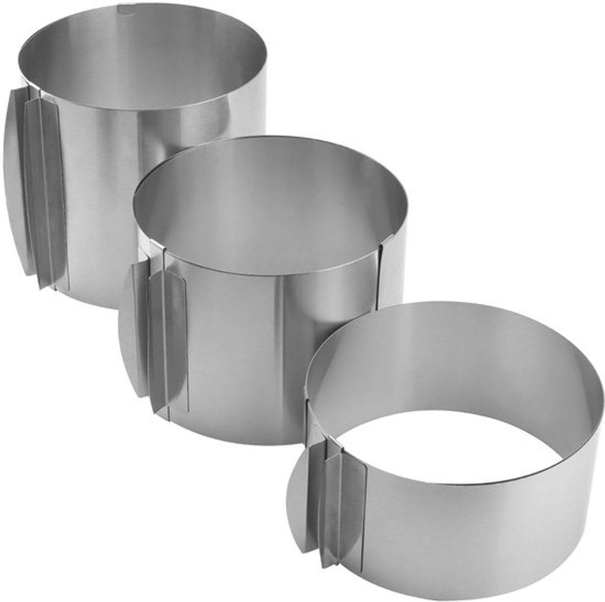Taartringen 8 cm - Verstelbaar - Ronde Bakring - Roestvrij Staal - Nauwkeurige Metingen - Duurzame Constructie