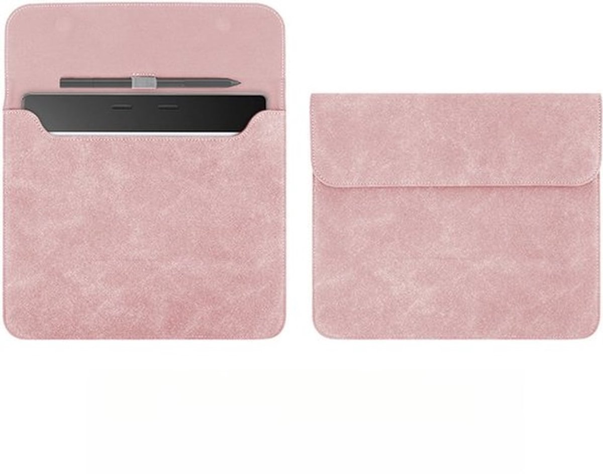 Geschikt voor Kindle-hoes, geschikt voor Scribe 10,2 inch tablet e-reader, magnetische leren hoes, mat PU-leer, minimalistische hoes - (magnetische sluiting, krasbestendig, penhouder ontwerp), roze
