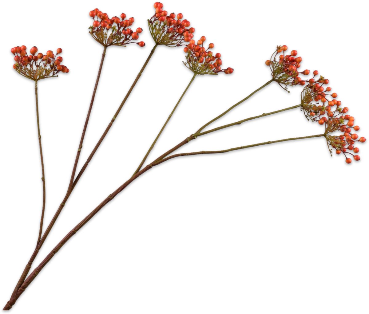 Silk-ka Kunstbloem-Zijden Bloem Bessentak Oranje 106 cm