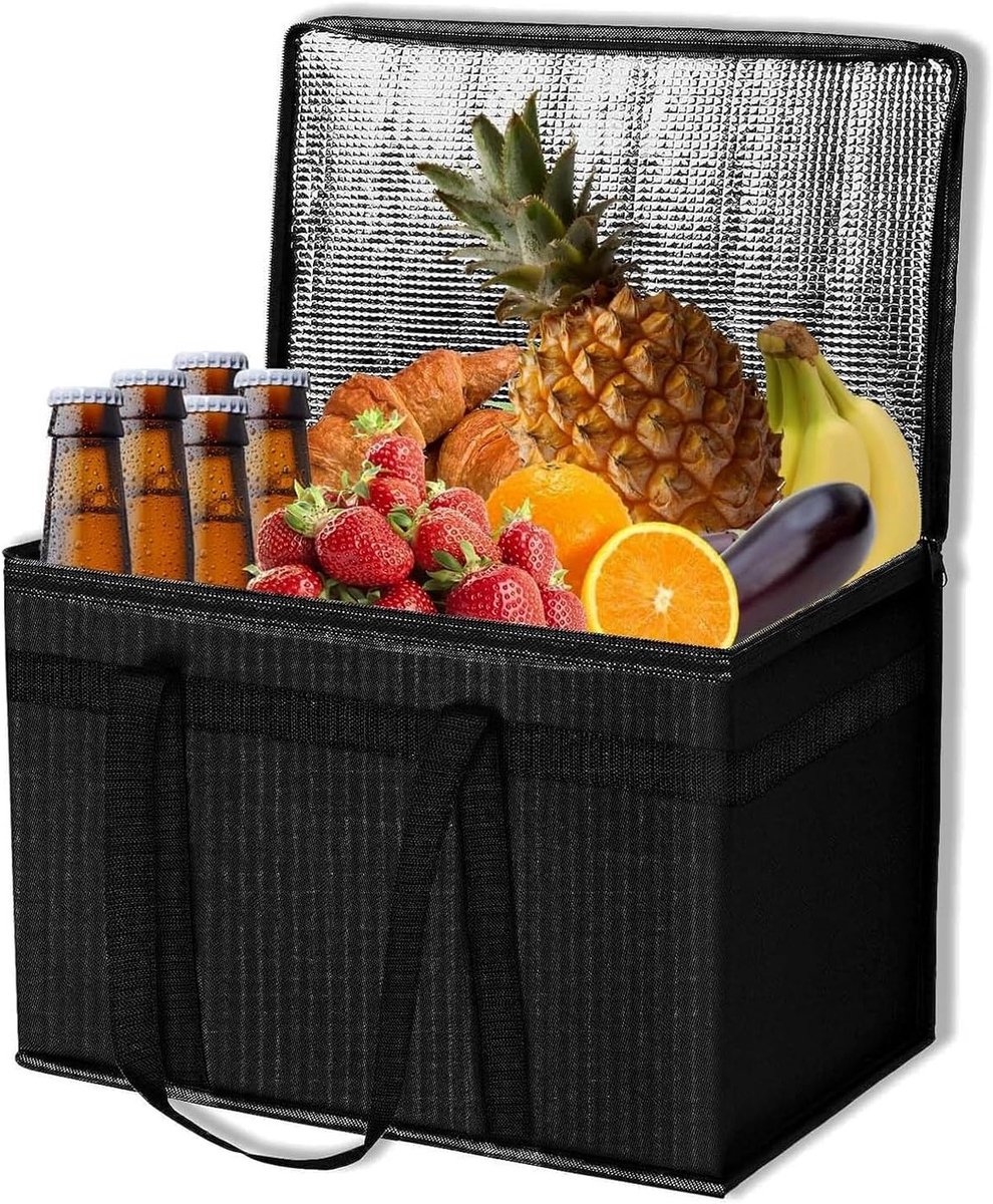 Koelrugzak - Voedselbezorgtas voor warme en koude maaltijden - Grote ritszak voor kamperen - BBQ - Winkelen - Vissen - Familie - Buiten - Reizen