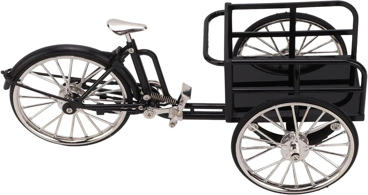 Driewieler Ornament - Speelgoed model - Tafel decoratie - Slijtvast legering - 26 x 16 x 15 cm - Metaal