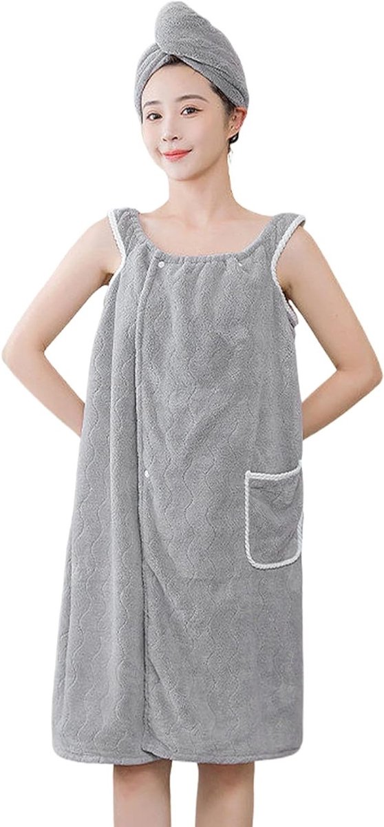 Dames Sauna Kilt en Badjas van Microvezel - Ideaal voor Sauna, Sport en Strand, Sneldrogend en Comfortabel