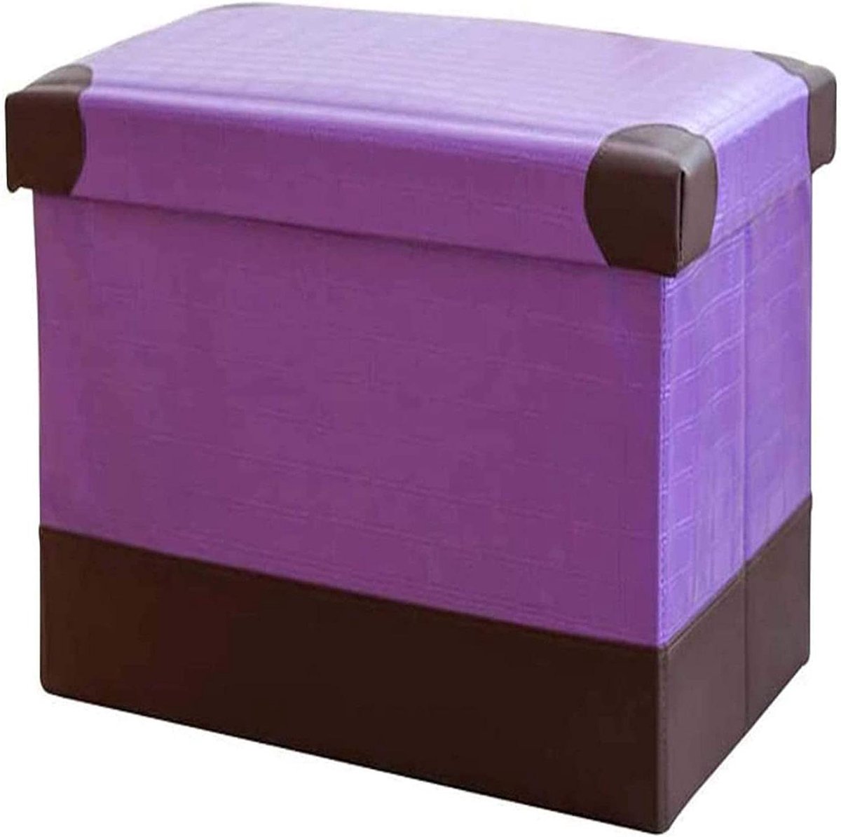 Opvouwbare Poef - Voetenbank Kruk - Extra Zitplaats - Verborgen Opbergruimte - 40x25x25cm - Zwart