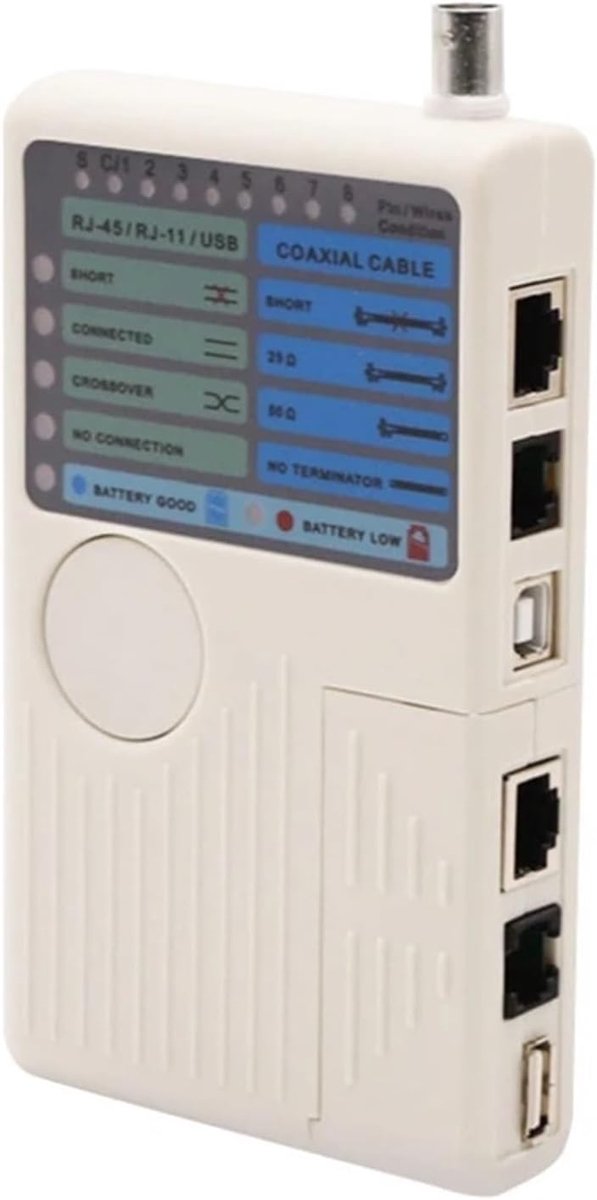 Netwerkkabel Tester - Kabel Tracker Detector - Kabels Controleren - 4 In 1 Functie