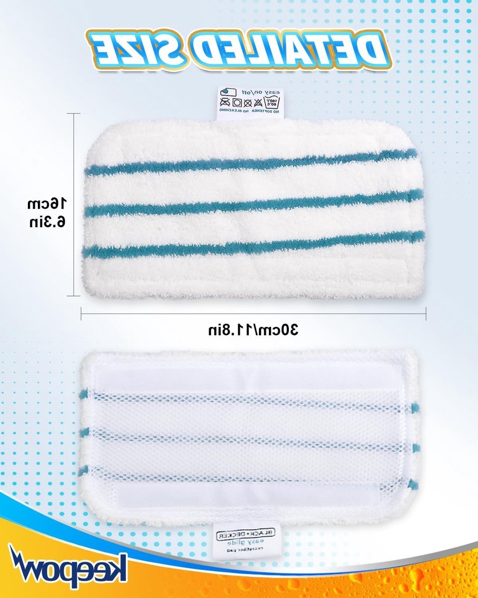 Wasbare Microfiber Pads voor Black & Decker Stoomreiniger - 5 Stuks, Geschikt voor Diverse Modellen, Ideaal voor Grondige Reiniging en Onderhoud – foto 7
