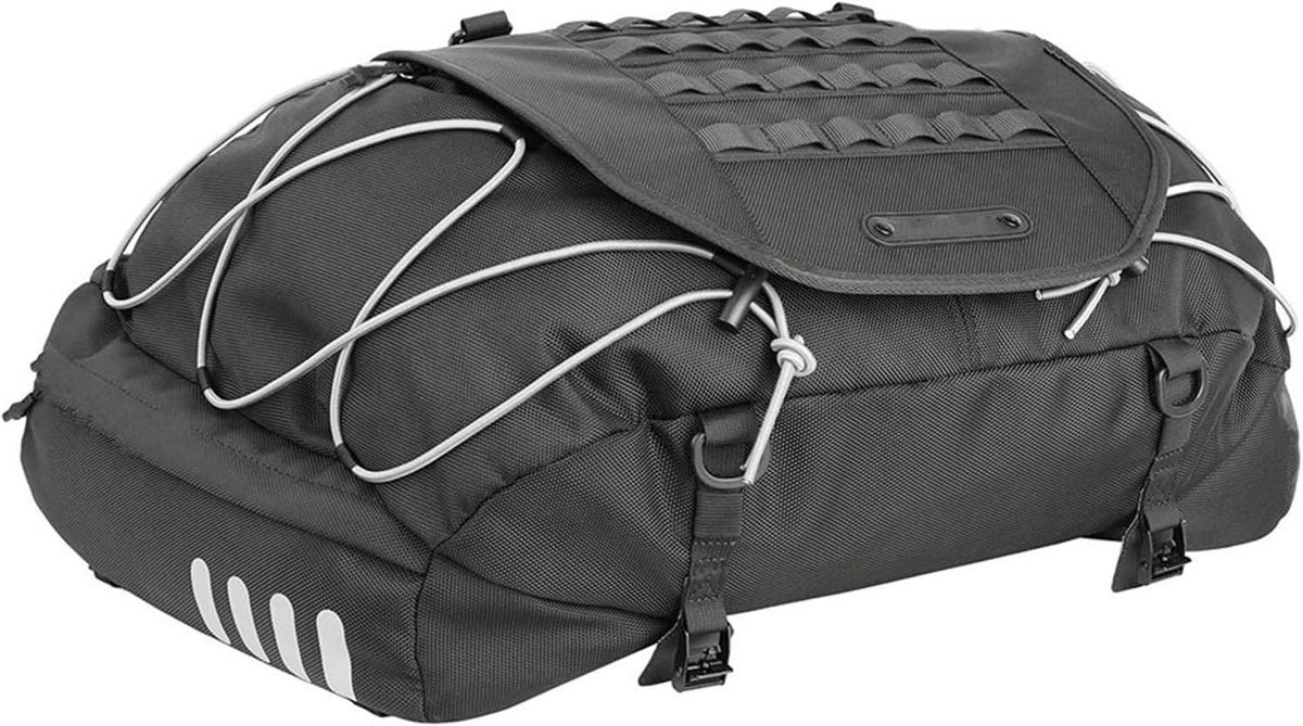 Motor Zadeltassen - Bagagedragertas Koffer - Motor Rijden - Waterdicht Materiaal - 35L-50L - Zwart