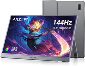 Arzopa Z1FC - Moniteur de jeu portable 144 Hz - Design fin en aluminium de qualité supérieure - Gris sidéral - Compatible Apple Macbook - Profil de couleur 100 % sRGB - Bundle de câbles inclus - 15,6 pouces