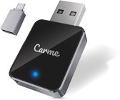 CarMe Mini 2-in-1 CarPlay Dongle V2 - Draadloos CarPlay & Android Auto - USB-A & USB-C - Android Auto Dongle - Zilver