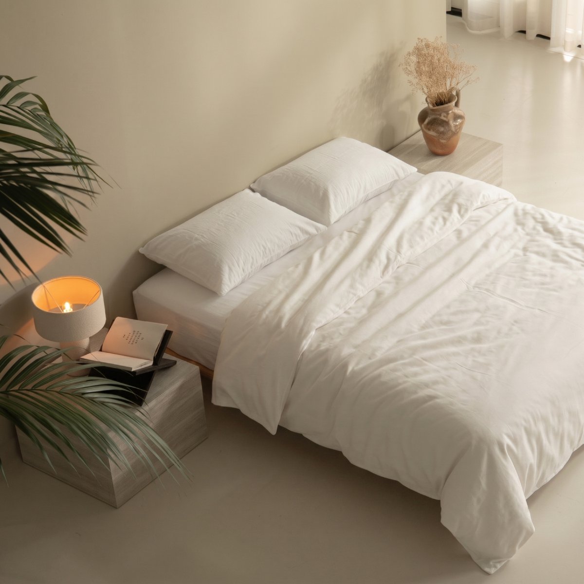 Percal Dekbedovertrek - Brilliant White - 240 x 220 cm - 2 Persoons - Incl. 2 kussenslopen - Tweepersoons - Beddengoed - Dekbedhoes - Hoogwaardige kwaliteit - Wit