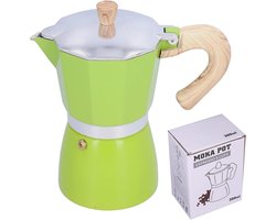 Koffiezetapparaat - Espresso Maker - Thuis Koffie Zetten - Duurzame Aluminium Legering - 300 ml - Groen