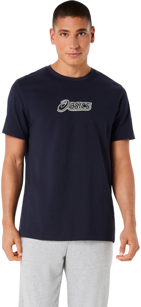 Asics Camiseta Logo Graphic Blauw
