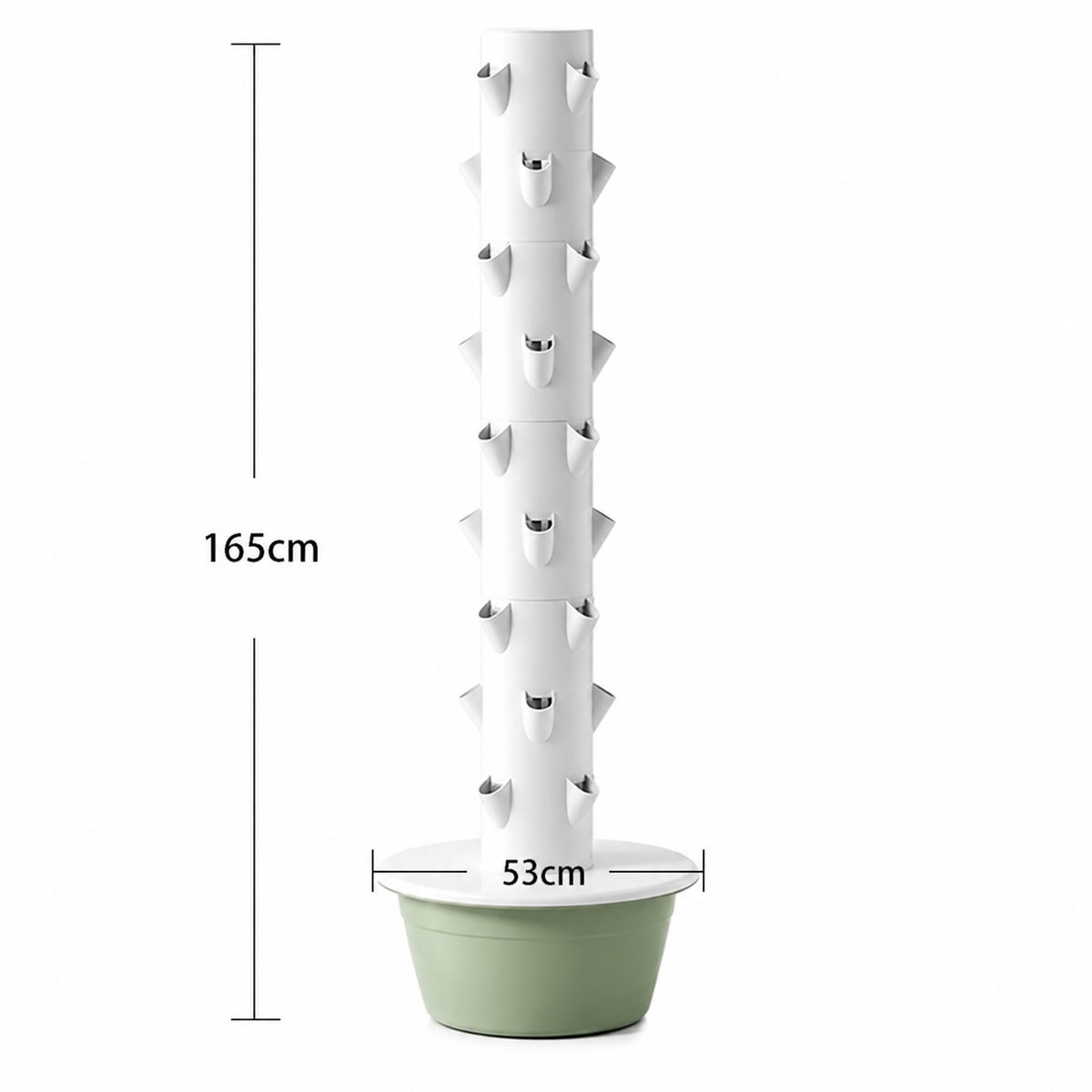 Hydrocultuur Kweeksysteem - 36 Planten - 165 cm - 9 lagen - Hydroponics - 0,21 m² footprint