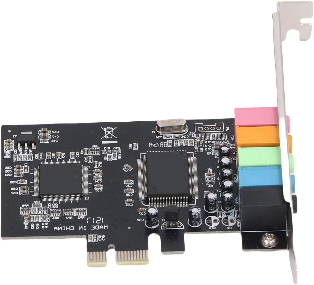 Interne Geluidskaart - PCIE Adapter - 3D Geluid - Ruis Eliminatie - 5.1 Surround - Zwart