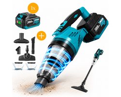 Instava Kruimeldief met LED Licht & Accu – Geschikt voor Makita LXT 18V Accu – Draadloze Handstofzuiger – 10kPa Zuigkracht – 750ML – Kruimeldief voor Auto & Huis