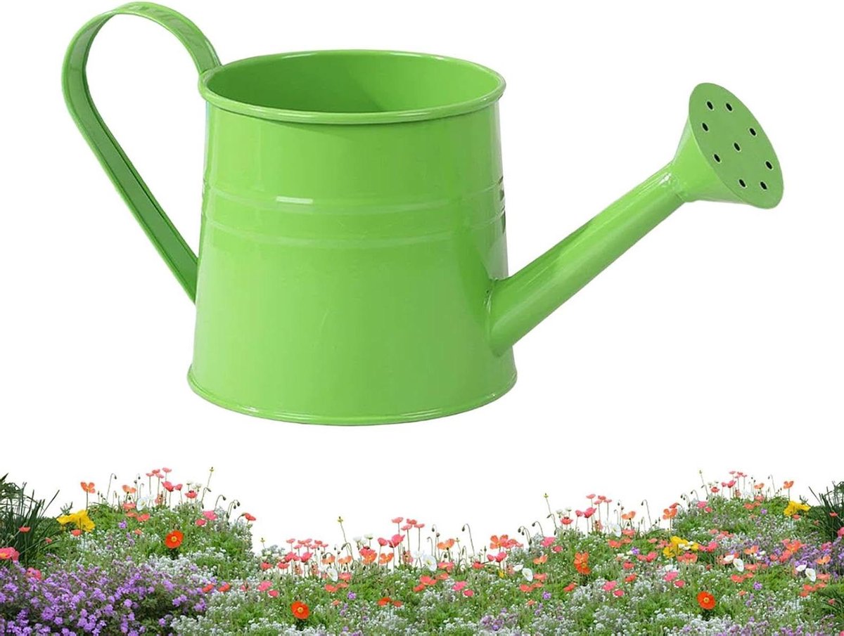 Binnen Gieter - Plantenverzorging - Planten water geven - Lange smalle tuit - 1 liter - Groen