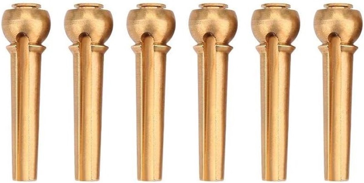 Set van 6 Duurzame Messing Gitaarpinnen - Gitaaronderdelen, Vervangingspinnen en Accessoires