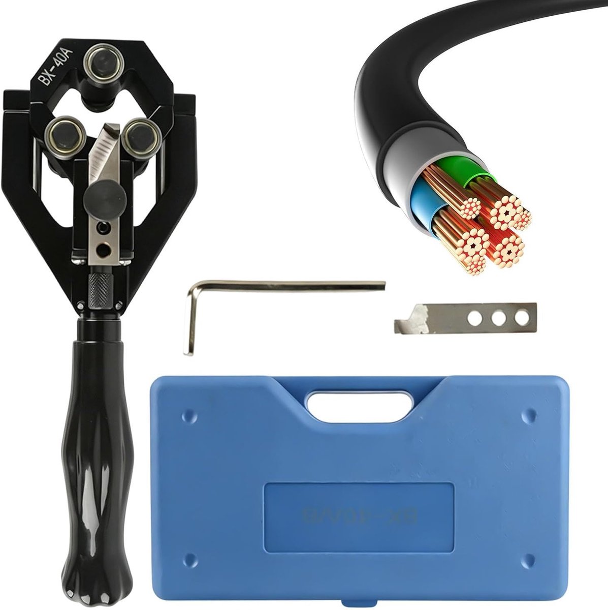 Elektrische kabelstripper - Krimptang - Kabel Strippen - Robuuste structuur - 22-40 mm - Enkele Attribuut