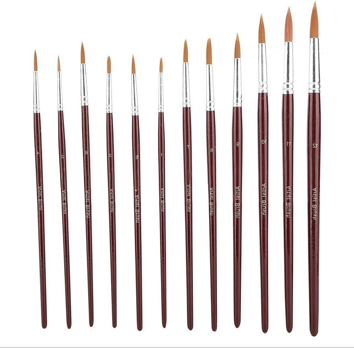 Professionele waterverfkwasten set voor kunstenaars - zachte penseelset voor aquarel, gouache en acryl schilderen