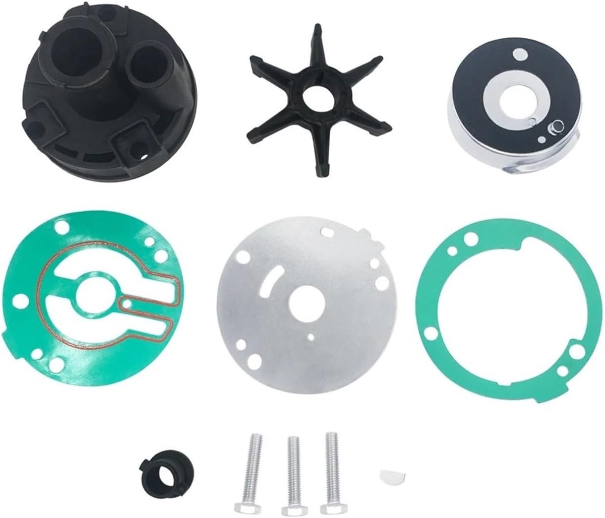 Waterpomp Vervangingsset - Motoronderdeel Kit - Motor Onderhoud - Duurzaam Neopreen Rubber - 6 Bladen - Zwart