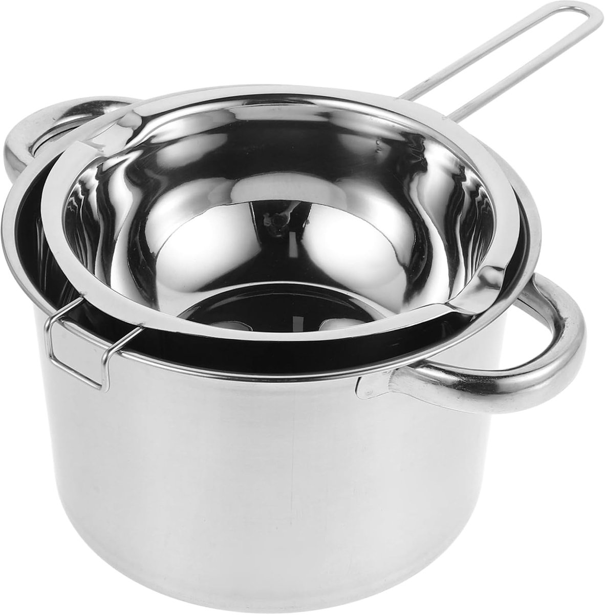 Wax Smelt Set - Kaarsen Smelt Set - Kaarsen Maken - Dubbele Verwarming - 25x16x12cm - Zilver