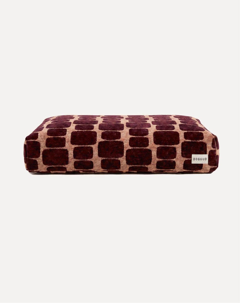 DOGGUO® Orthopedisch Hondenkussen – M 85×55 cm – Hondenmatras – Honden Kussen voor Hond – Zachte Hondenbed – Wasbare Hoes – Memory Foam Hondenmand – Dog Bed – Coussin Chien – Peach Bordeaux