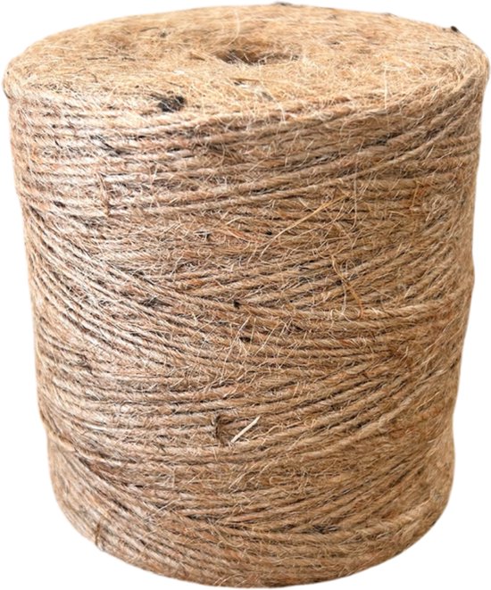 Een rol bruin jute touw.