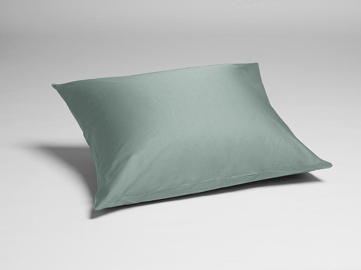 Yumeko kussensloop katoen satijn zeegroen 65x65 - Bio, eco & fairtrade - 1 stuk