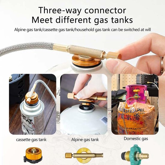 Buiten Kooktoestel - Draagbare Kookpit - Kamperen en Hiken - Windbestendig Ontwerp - 15800W Vermogen - Zilver — afbeelding 2
