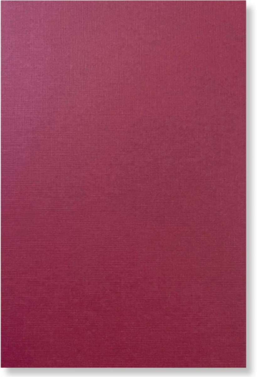 20 Linnen Kaarten papier - A4 - Bordeaux - Cardstock - 29,7x21cm - 240 grams - Karton