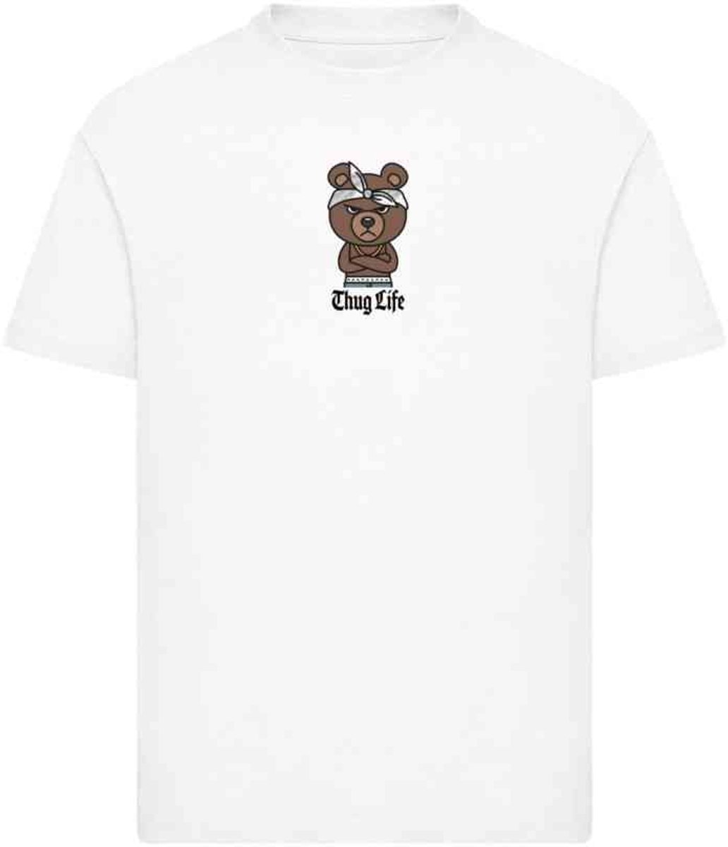 Mister Tee Kids Bandana Bear Sketch Kinder Tshirt Kids 122/128 Wit