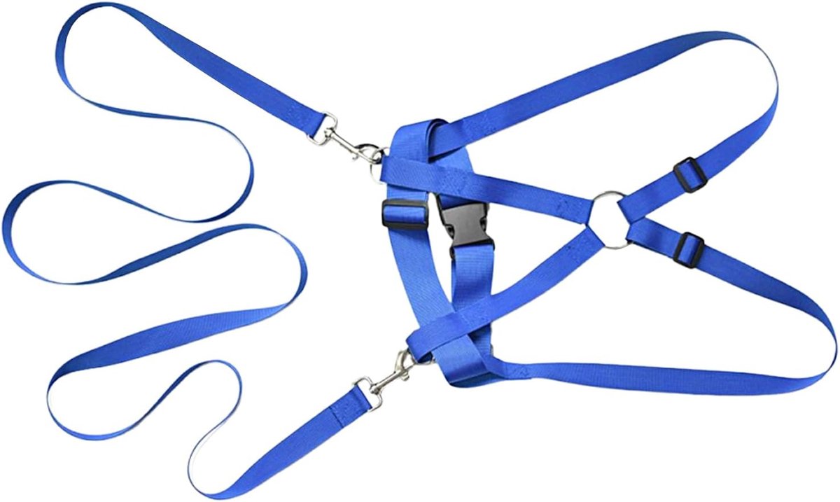 Kinderharnas - Veiligheidstuig - Buitenavonturen - Modulair trainingssysteem - 200 cm lengte - Blauw