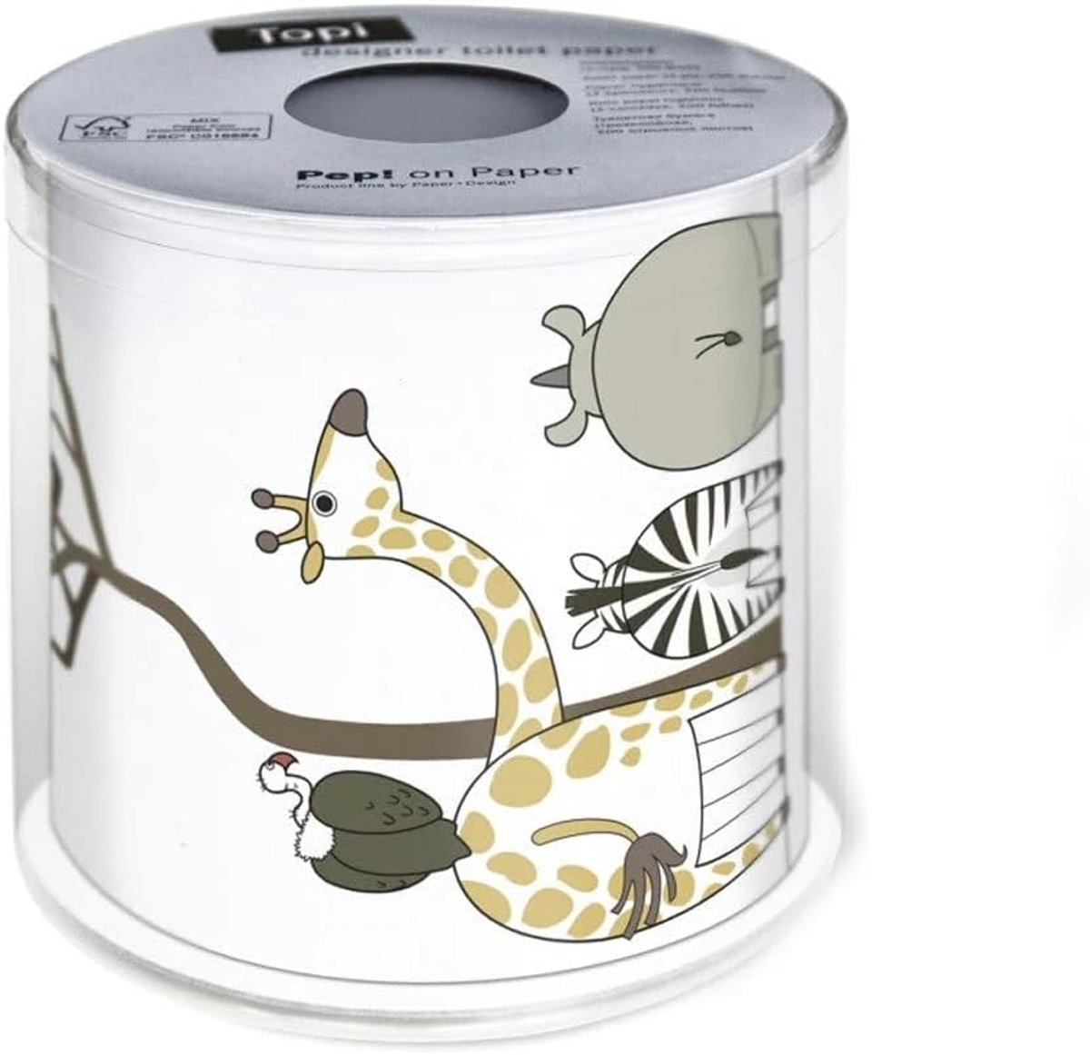 Toiletpapier met print - Dierenrollen - Cadeau geven - Milieuvriendelijk geproduceerd - 200 vellen - Multicolor