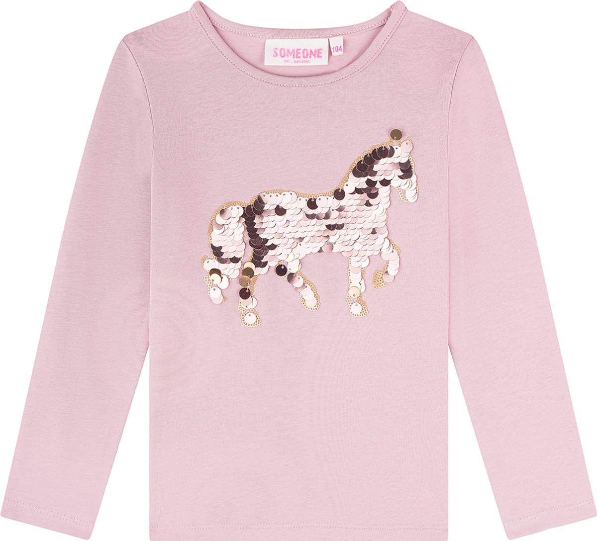 Someone OFELIA-SG-03-P Meisjes T-shirt - MEDIUM LIGHT PINK