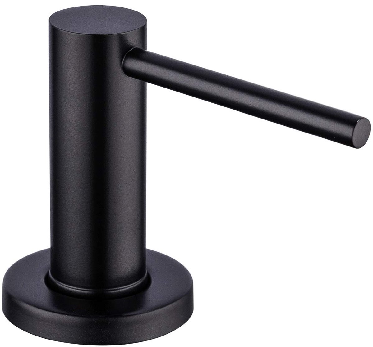 carmdering - Matte Black Zeepdispenser - RVS Zeepverdeler - Keuken Aanrecht Dispenser - Veelzijdig Gebruik - Eenvoudige Installatie - Roestvrij Staal en PE Plastic - Duurzame Constructie - Minder Bijvullen Nodig - 1 Stuk