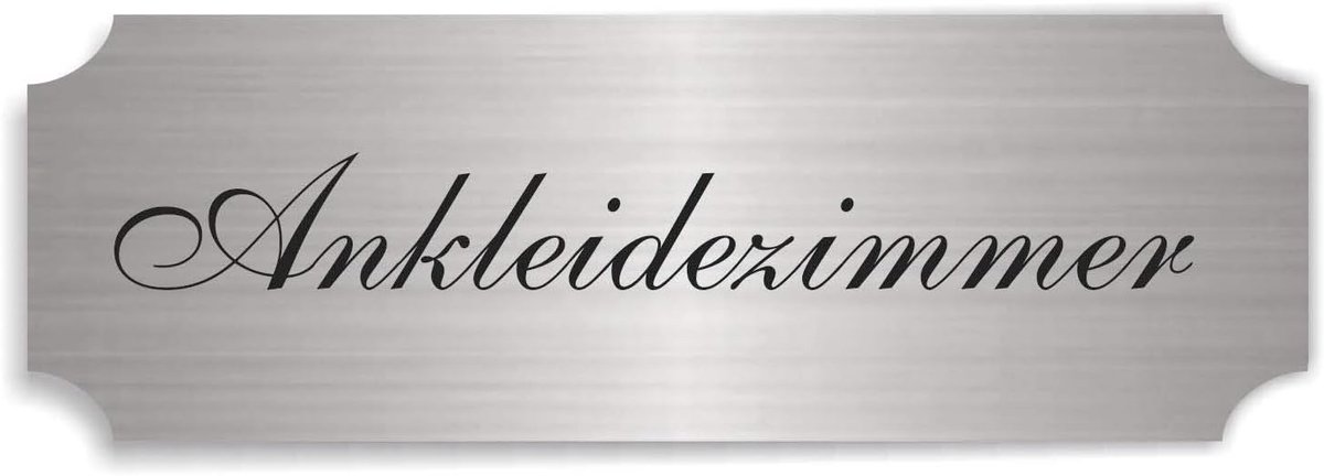 Zilverkleurig Schild - Naamplaatje Huisnummer - Deur Decoratie - Zelfklevend Weerbestendig - 15 x 5 cm - Zilverkleurig