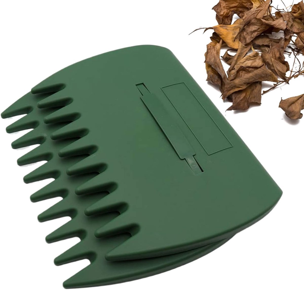 Handhark Bladeren - Bladverzamelaar Tuin - Gazon Reinigen - Brede Efficiënte Vorm - 35 cm Breed - Leger Groen