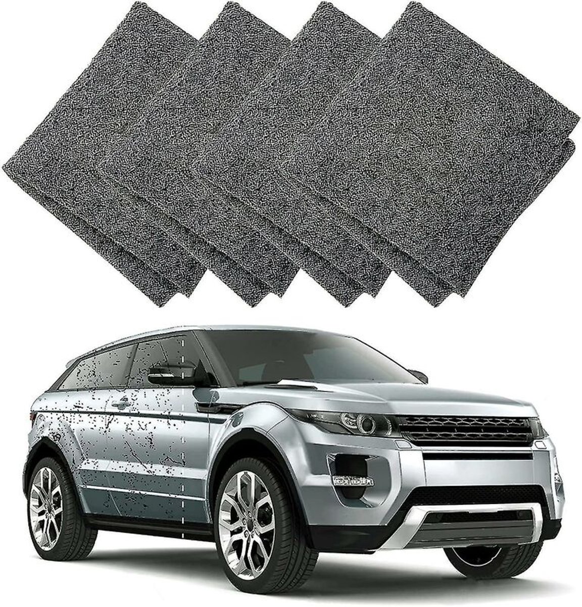 YAGXIG 4-pack Nano Magic Cloth voor het verwijderen van krassen op auto's - Gebruikt voor het verwijderen van krassen op auto's - Nano Magic Cloth - Polijst oppervlakken eenvoudig - Repareert krassen op auto-oppervlakken en scheepslak.